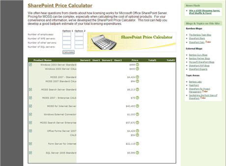 SharePoint Calculator