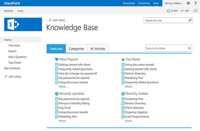 Microsoft Access Template Knowledge Database
