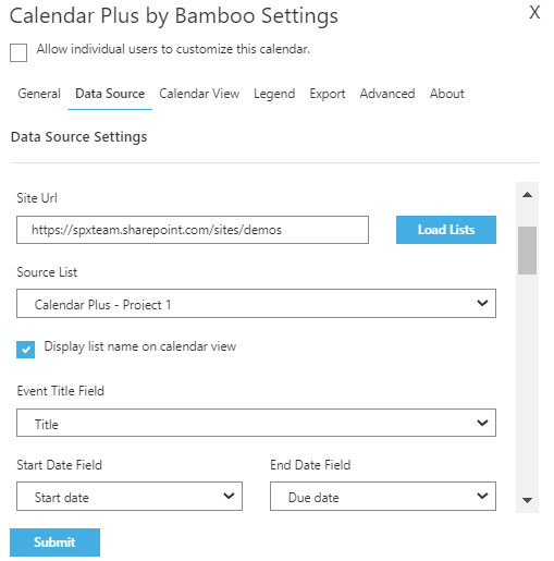 Data Source Settings