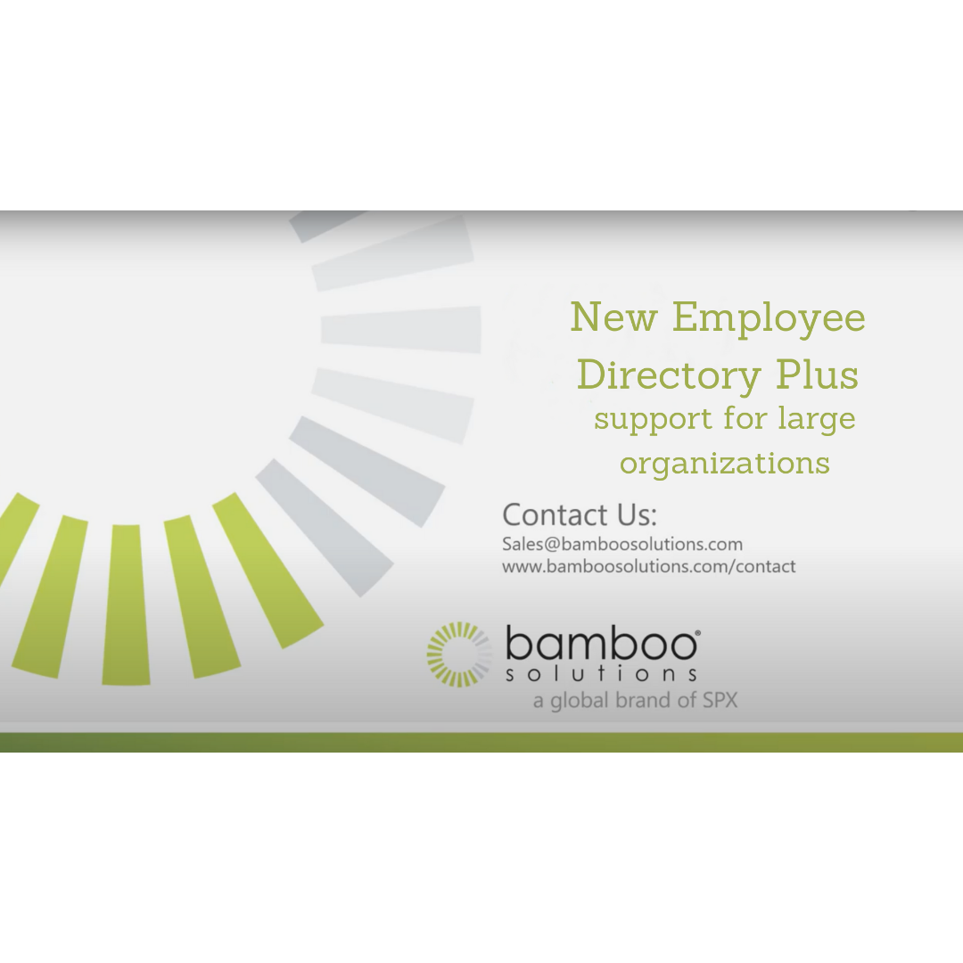New Employee Directory Plus – support for large organizations