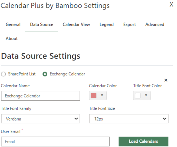 New Exchange Online Calendar Integration for Calendar Plus by Bamboo for SharePoint Online