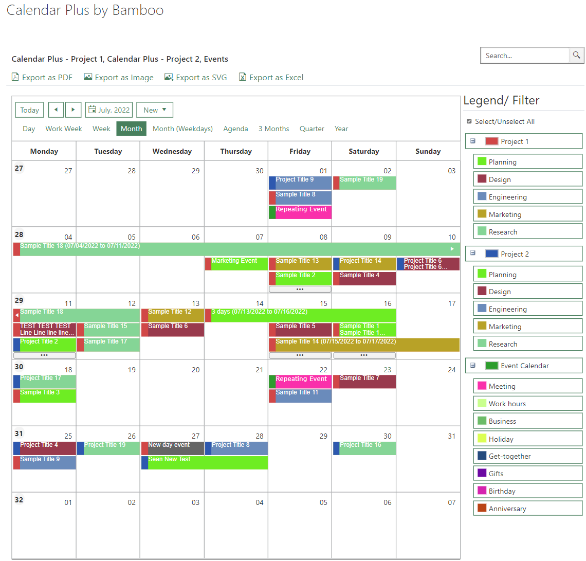 SharePoint Office Event Calendar | Bamboo Solutions