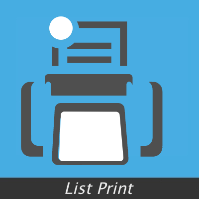 List Print Cloud Part