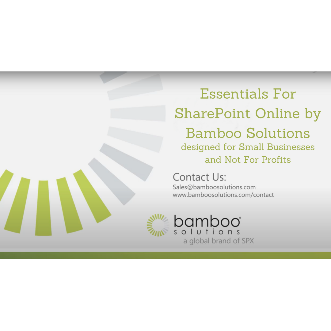 Essentials for SharePoint Online from Bamboo Solutions