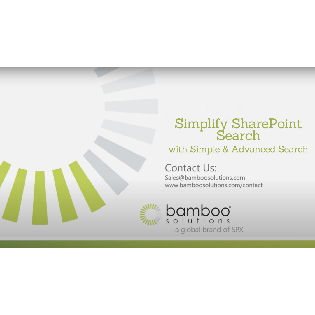 Simplify SharePoint Search with Simple & Advanced Search Webinar