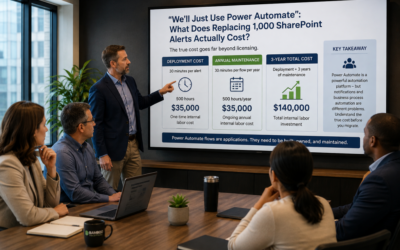 We’ll Just Use Power Automate”: What Does Replacing 1,000 SharePoint Alerts Actually Cost?