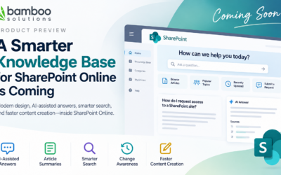 A Smarter Knowledge Base for SharePoint Online Is Coming